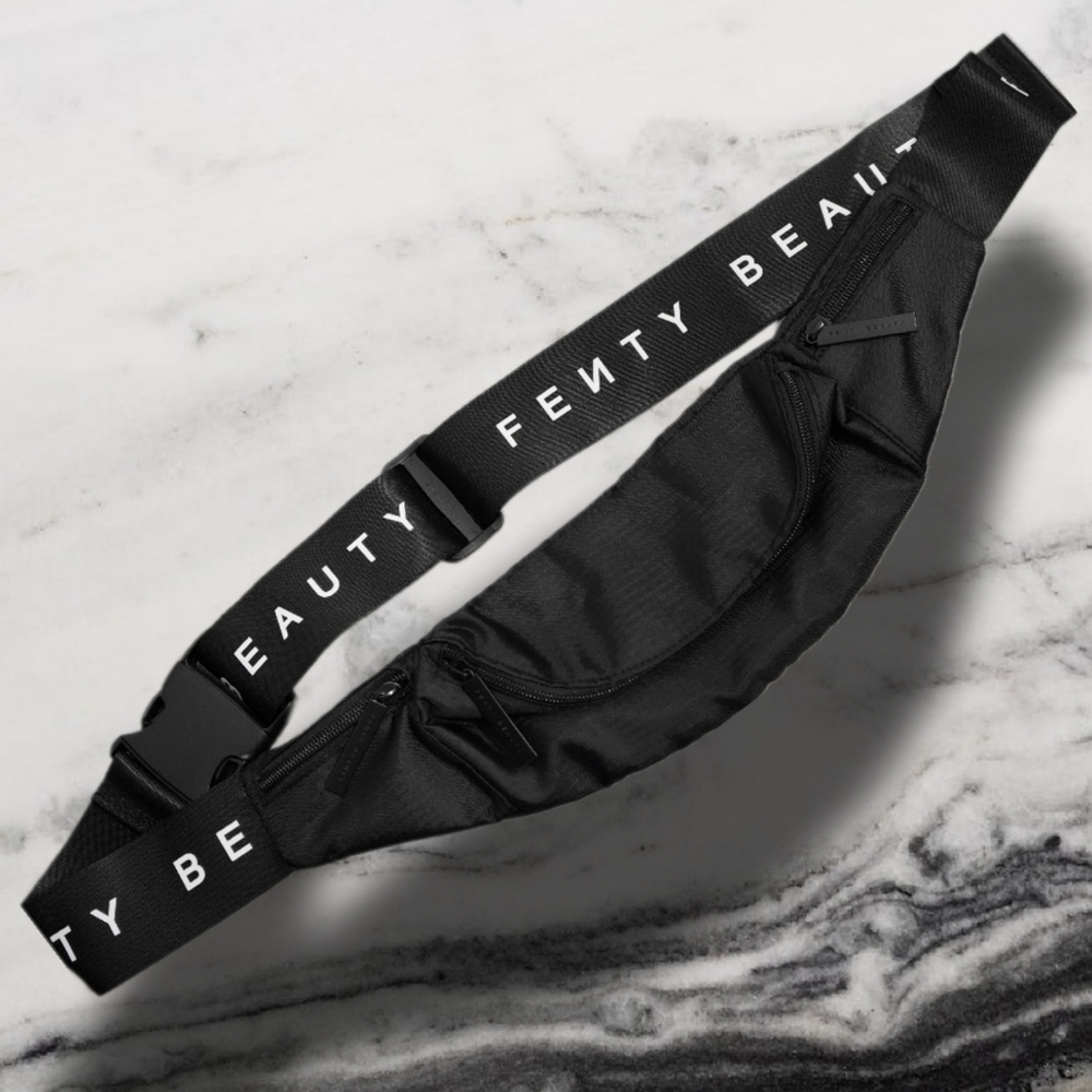 Fenty Beauty by Rihanna Black /Cross Body Fanny Pack 3 Pocket Limited Edition - Picture 2 of 2